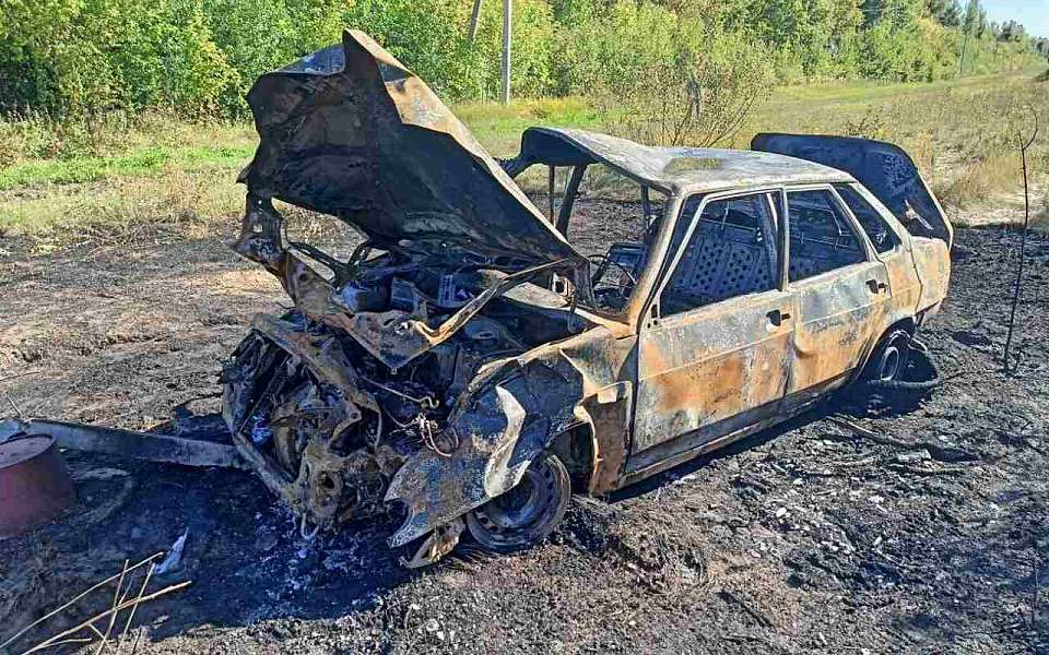 Автомобилист сгорел в разбившейся машине в Воронежской области