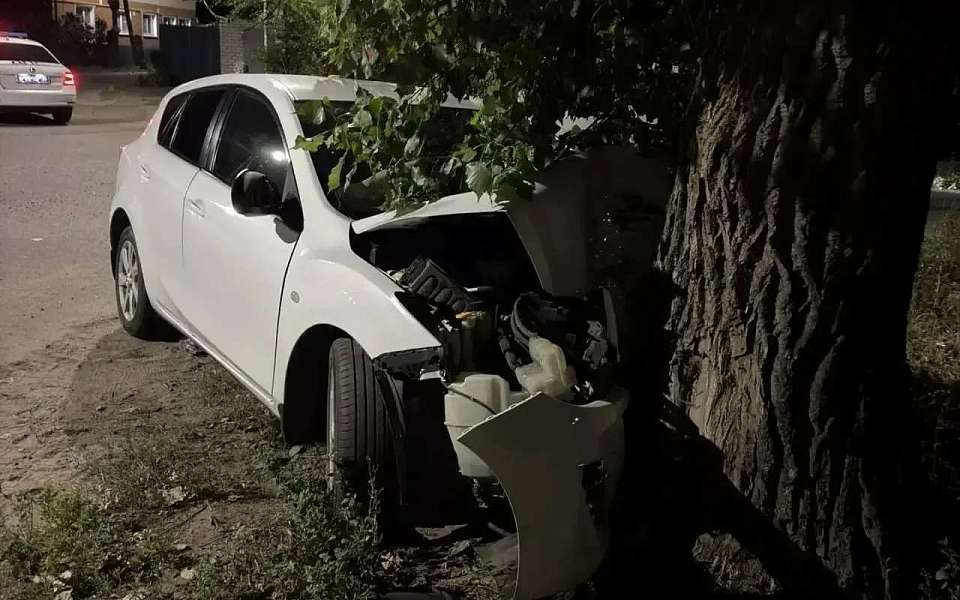 Компания молодежи разбилась в ДТП Mazda с деревом в Воронеже