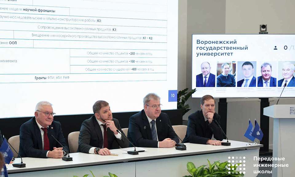 Консолидацию научного потенциала и предприятий региона поддержали власти Воронежской области