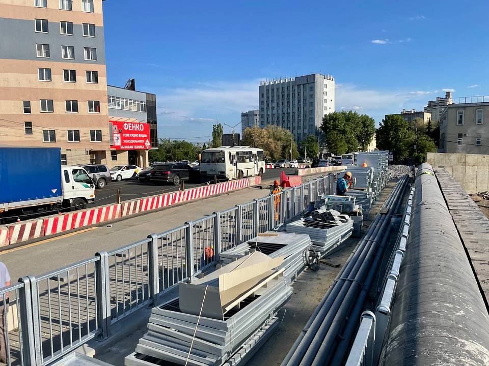 Завершается реконструкция путепровода на улице Ленина в Воронеже 