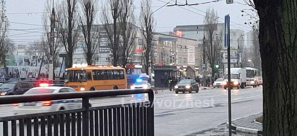 Пешеход погиб после наезда легковушки и школьного автобуса в Воронеже