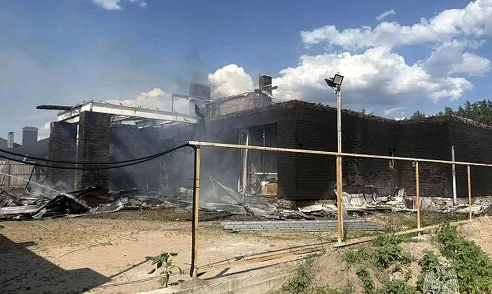 Кадры страшного пожара под Воронежем показали спасатели
