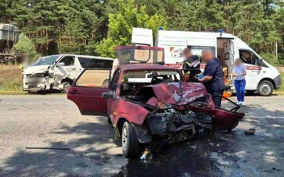 Автомобилистка и 13-летняя девочка пострадали в лобовом ДТП на воронежской трассе