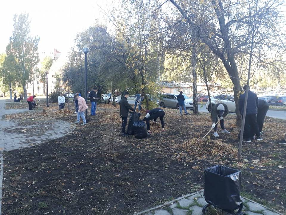 В Коминтерновском районе волонтеры принимают активное участие в месячнике по благоустройству