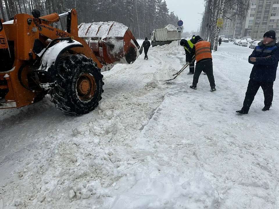Более 2,5 тыс. кубометров снега вывезли днем 31 января с воронежских улиц