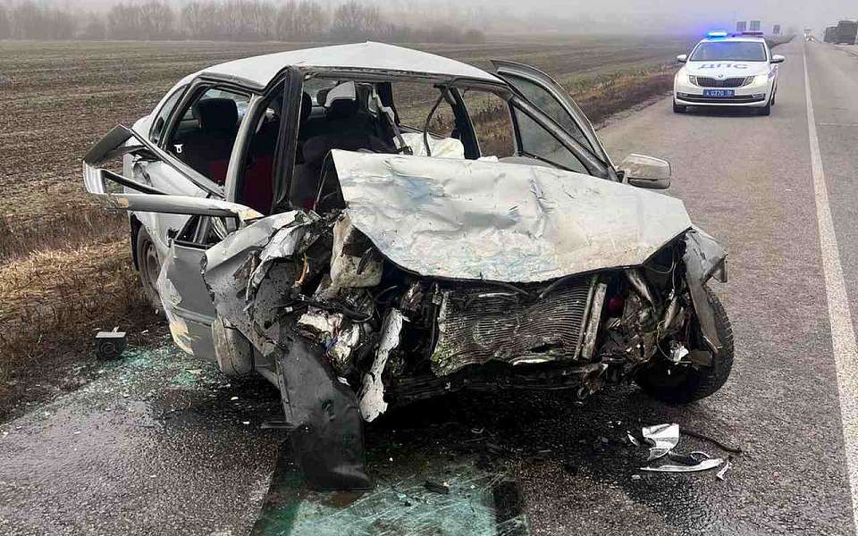 Погибла автомобилистка и четыре человека пострадали в страшном лобовом ДТП под Воронежем
