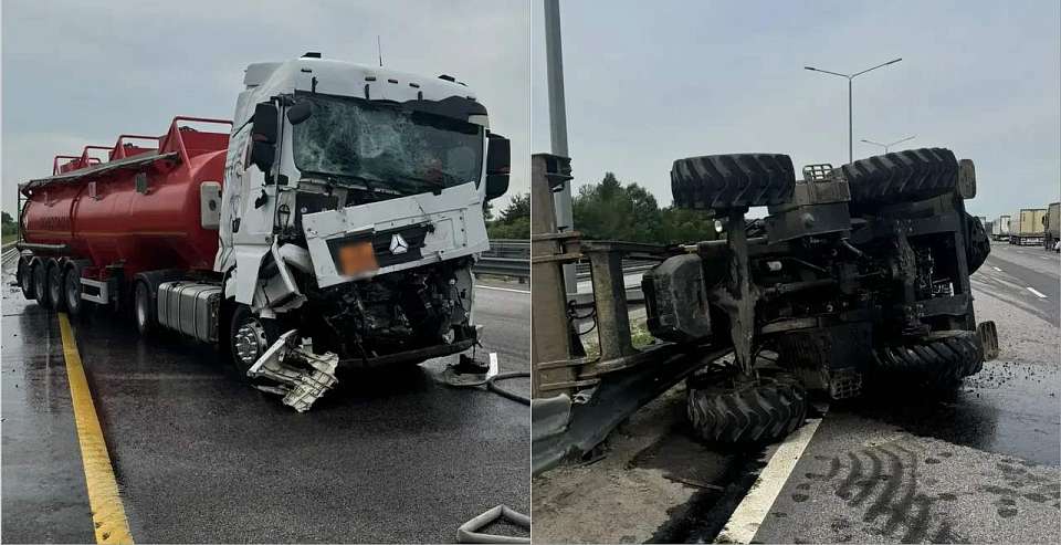 Человек погиб при столкновении грузовика с трактором на воронежской трассе