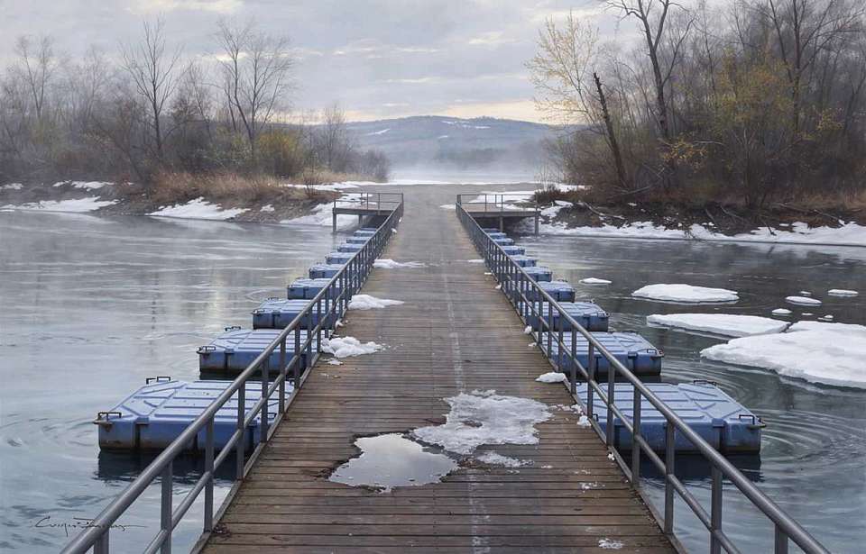 В воронежском микрорайоне Шилово вновь запретили движение по понтонному мосту