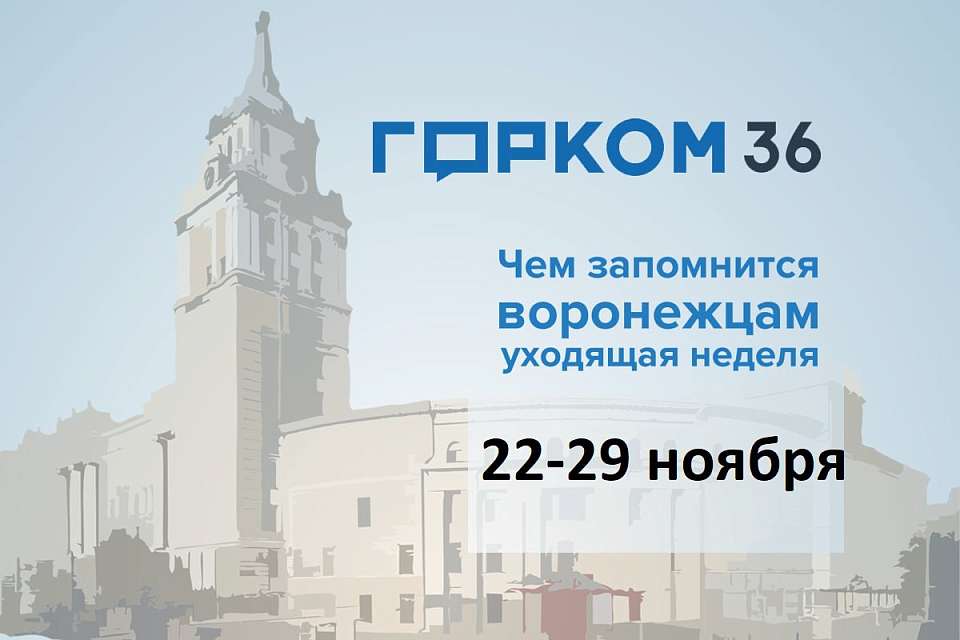 Чем запомнилась в Воронеже неделя с 22 по 29 ноября