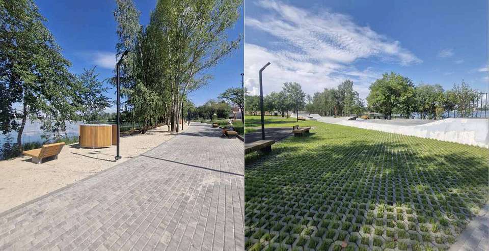 Благоустройство набережных Авиастроителей и Петровской в Воронеже продолжается