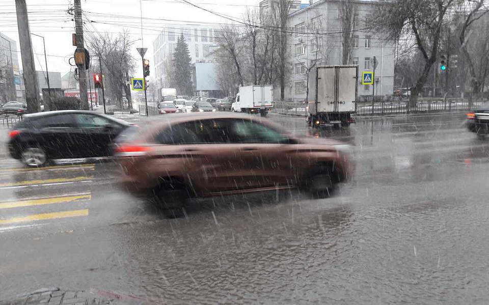 Первый выпавший снег заметили в Воронеже