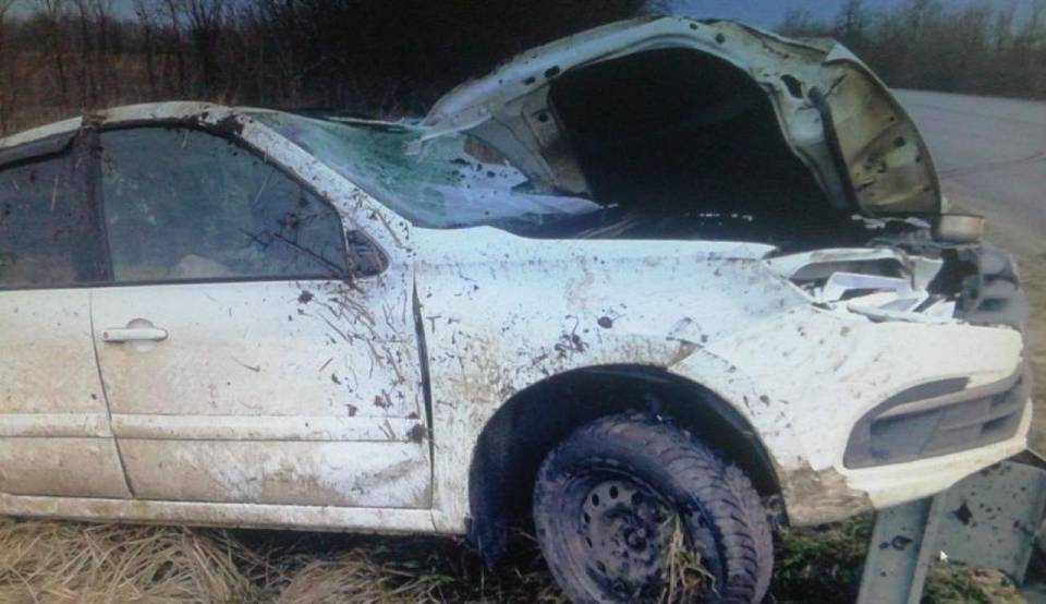 В опрокинувшейся в кювете «Ладе» пострадал 26-летний житель Воронежской области
