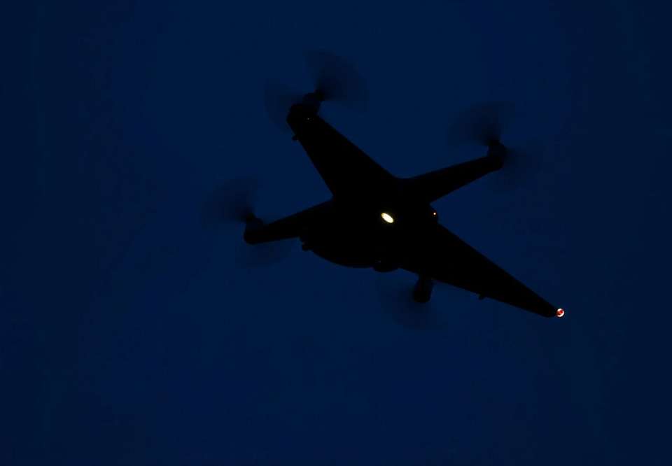 Пролёт украинского беспилотника над Воронежем попал на видео