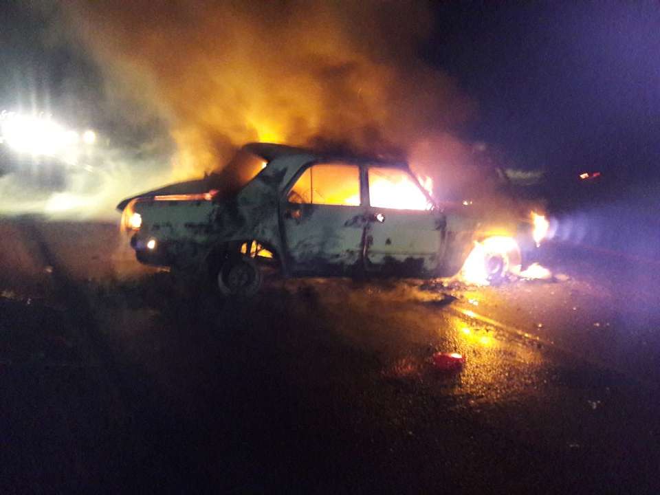 Начисто сгорел легковой автомобиль вечером 29 ноября в Воронеже