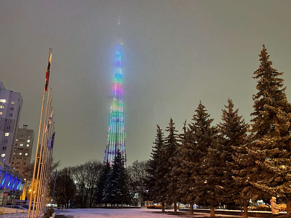 На воронежской телебашне включат новогоднюю подсветку