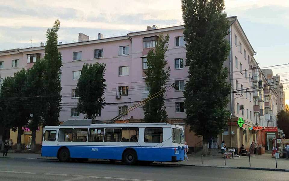 Грузовик оборвал контактную сеть троллейбусов № 7 и 99 в Воронеже