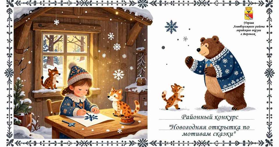 Анонс районного конкурса «Новогодняя открытка по мотивам сказки» в Воронеже