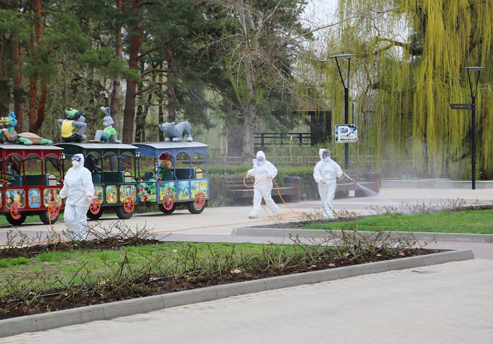 Обработка парков и скверов от комаров и клещей проходит в Воронеже