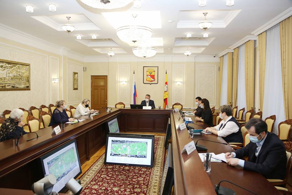 Мэр Воронежа представил план размещения объектов при реконструкции парка «Танаис»