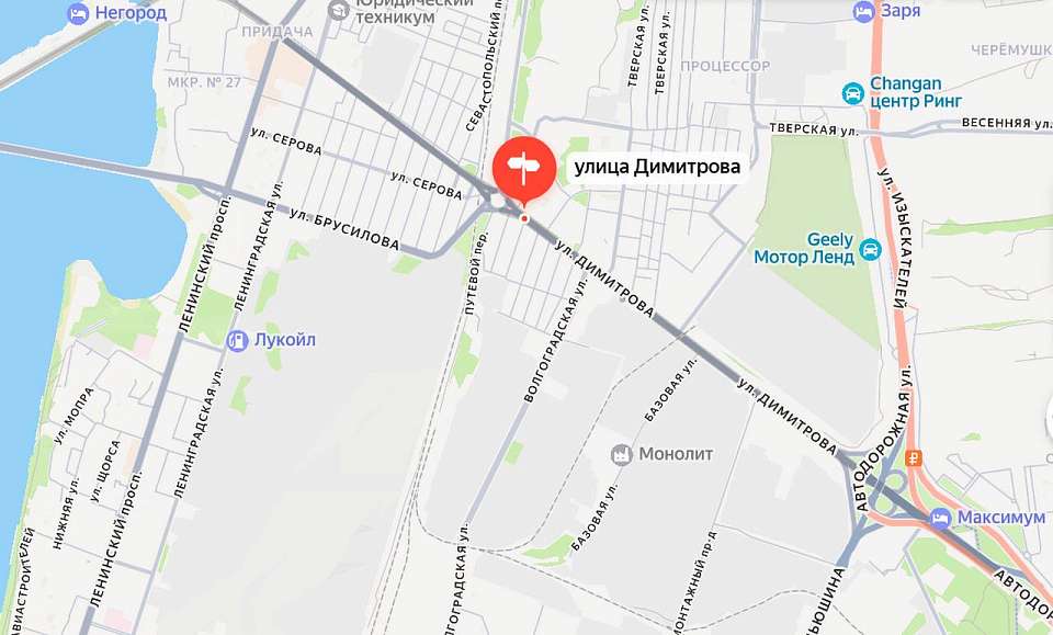 Схема движения временно изменится на улице Димитрова в Воронеже