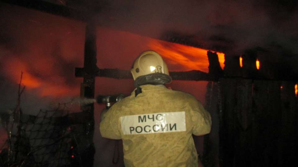 Два частных дома сгорели ночью под Воронежем