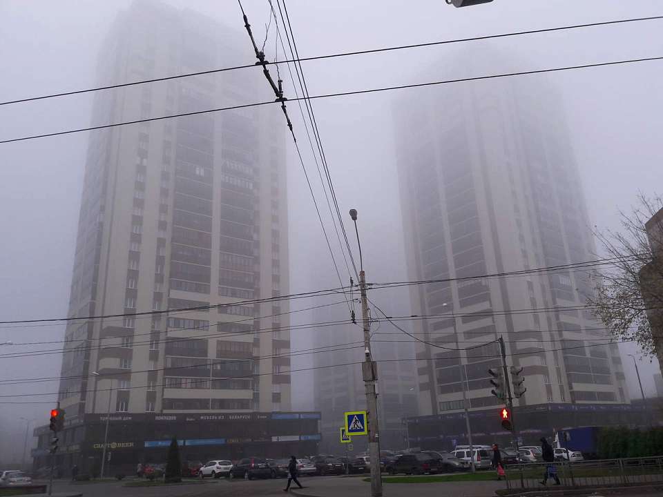 Из-за тумана и гололёда в Воронежской области объявлен жёлтый уровень погодной опасности