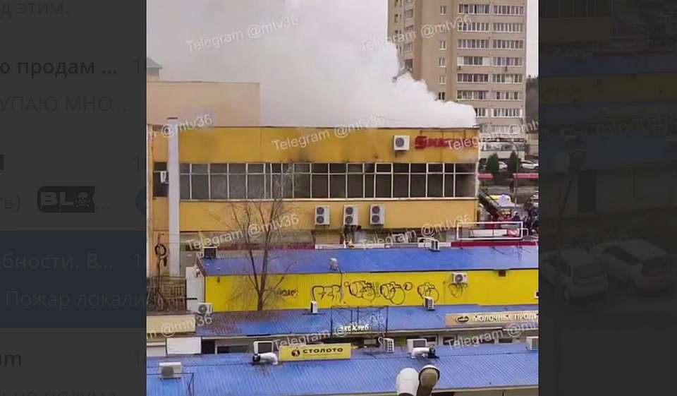 Пожар в торговом центре в Нововоронеже удалось потушить