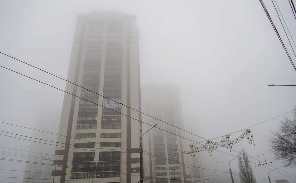 Желтый уровень опасности из-за тумана продлили в Воронежской области