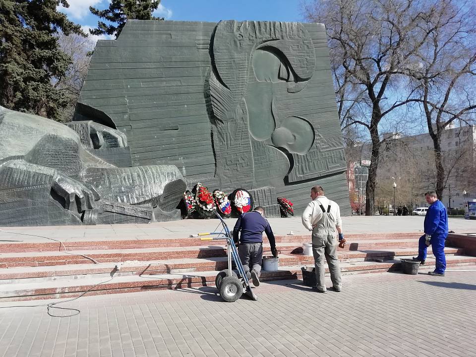 В Воронеже завершаются реставрационные работы на мемориале Памятник Славы