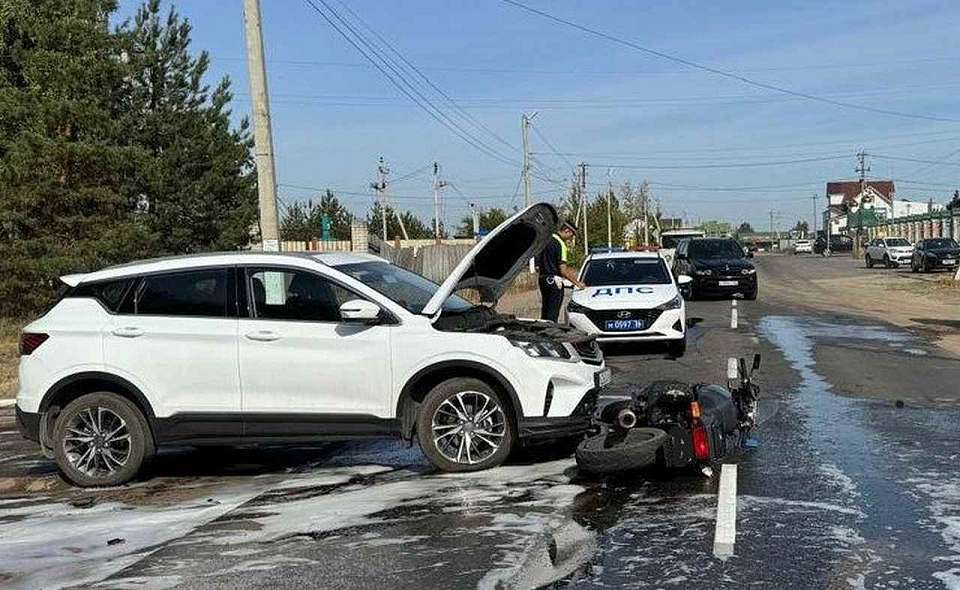 Мотоциклист пострадал в ДТП с иномаркой под Воронежем