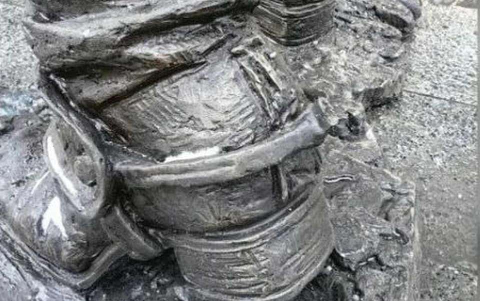 Арт-объект «Сапоги Петра I» в Воронеже снова лишился шпоры