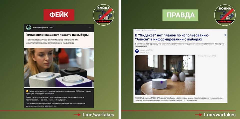 В Воронеже опровергли фейк об «умных колонках», призывающих на выборы