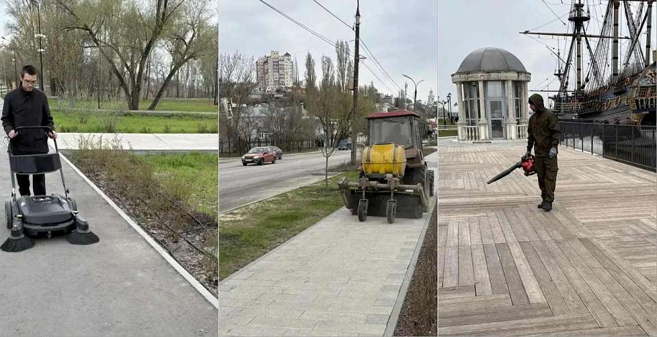 Петровская набережная Воронежа готовится к летнему сезону