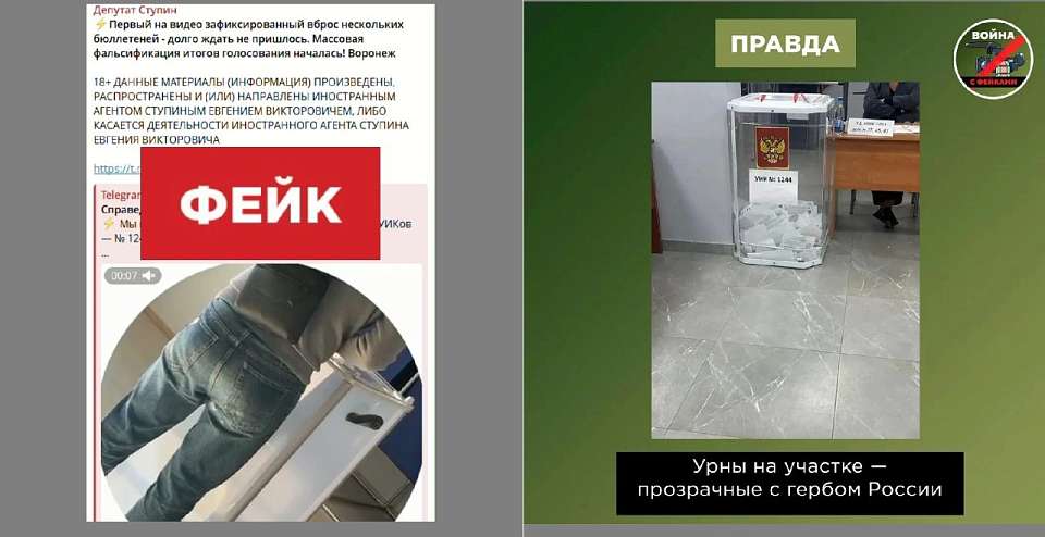Первый фейк о выборах обнаружили и разоблачили в Воронежской области
