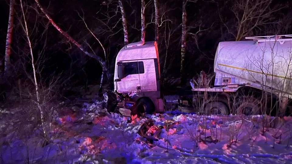 Водитель "Лады" погиб в лобовом столкновении с фурой в Воронежской области